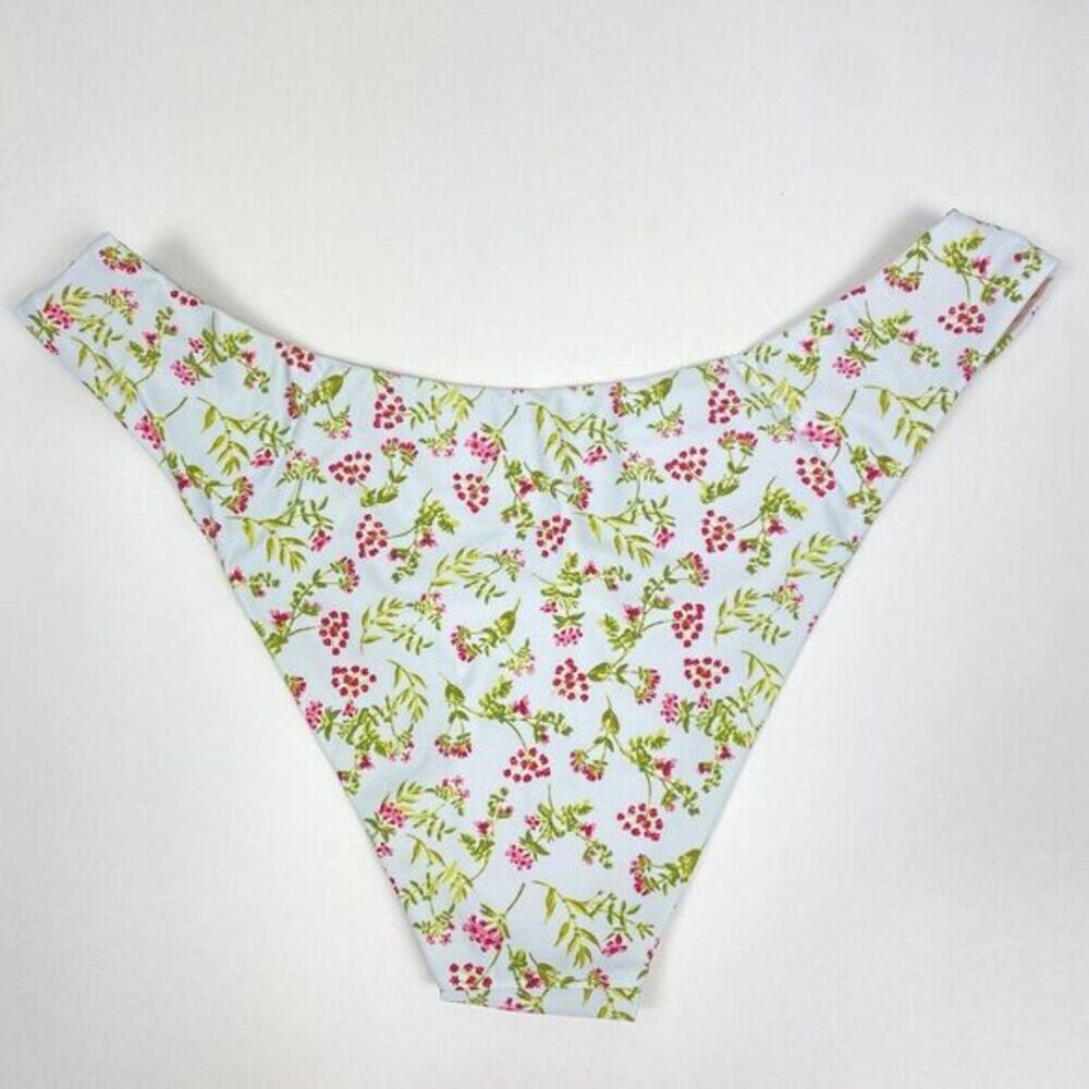 J. Crew Bikini Bottom Women Sz Medium Curved High Waist Cheeky Meadow Floral NWT - Picture 3 of 4